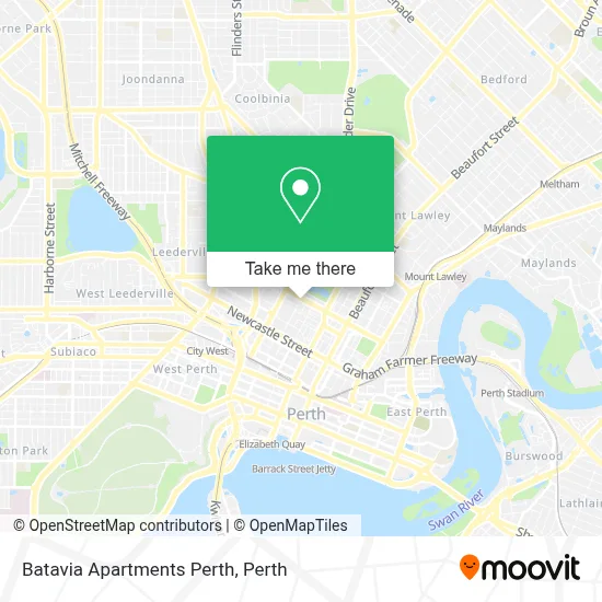 Mapa Batavia Apartments Perth