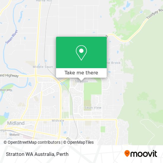Stratton WA Australia map