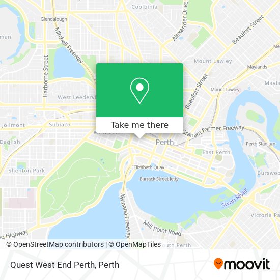 Quest West End Perth map