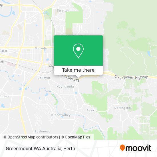 Mapa Greenmount WA Australia