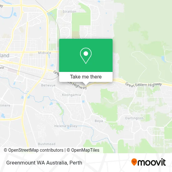 Mapa Greenmount WA Australia