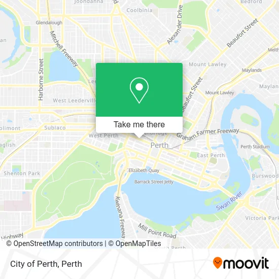 Mapa City of Perth