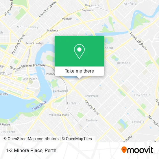 Mapa 1-3 Minora Place