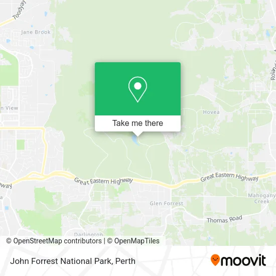 John Forrest National Park map