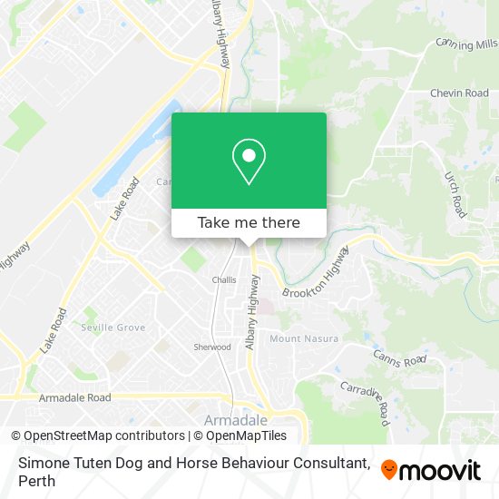 Mapa Simone Tuten Dog and Horse Behaviour Consultant