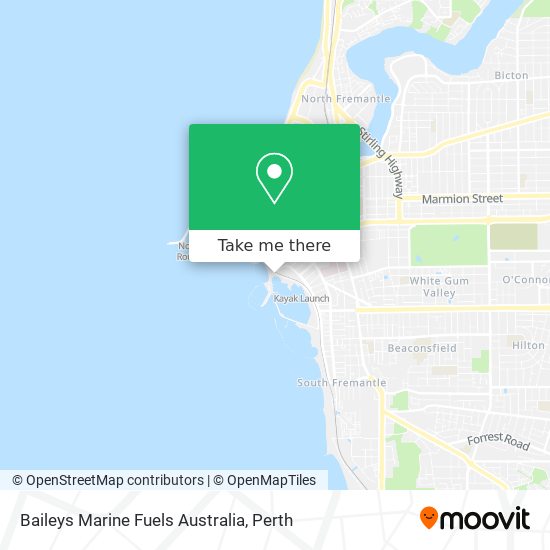 Mapa Baileys Marine Fuels Australia