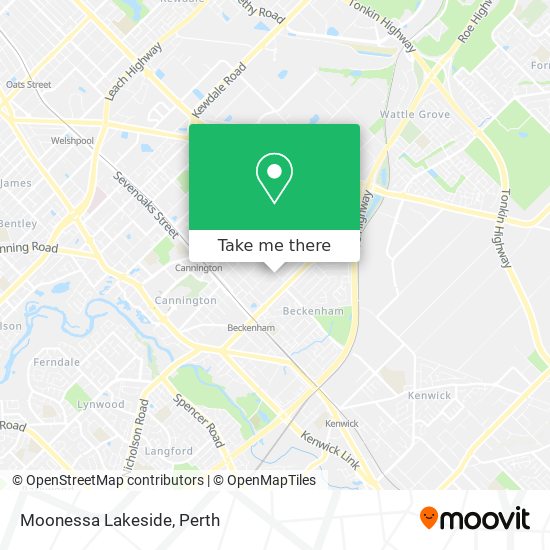 Mapa Moonessa Lakeside