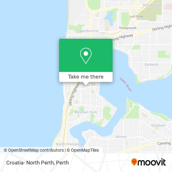 Croatia- North Perth map