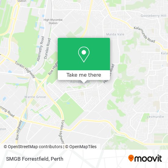 SMGB Forrestfield map