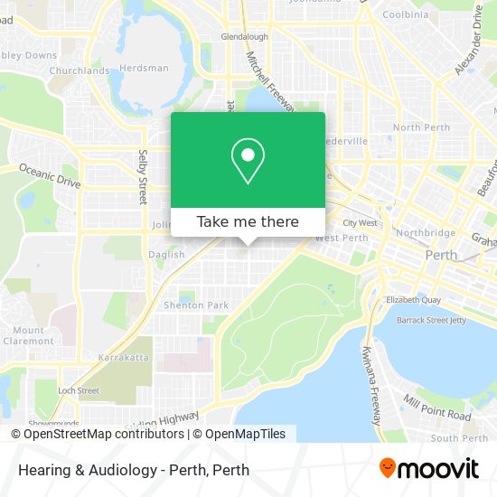 Hearing & Audiology - Perth map
