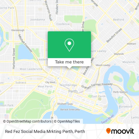 Red Fez Social Media Mrkting Perth map