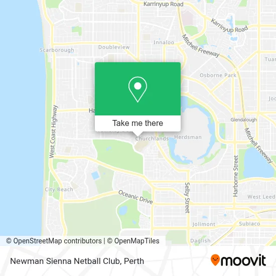 Mapa Newman Sienna Netball Club