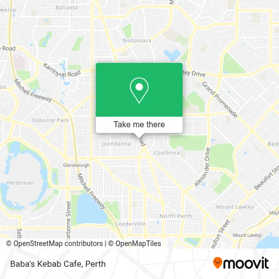 Mapa Baba's Kebab Cafe