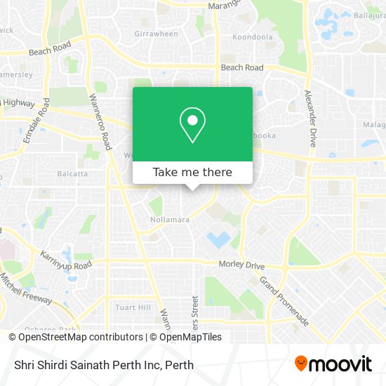 Shri Shirdi Sainath Perth Inc map