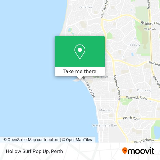 Hollow Surf Pop Up map