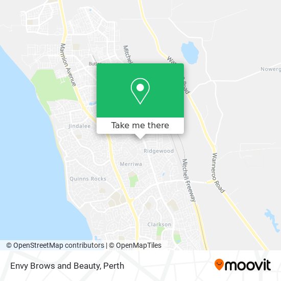 Envy Brows and Beauty map