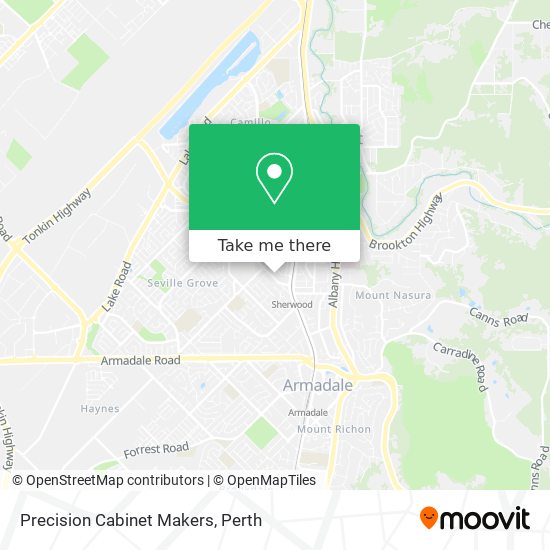 Precision Cabinet Makers map