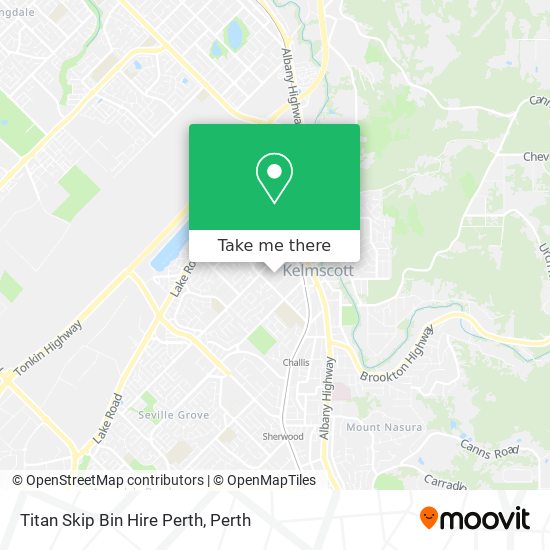 Titan Skip Bin Hire Perth map