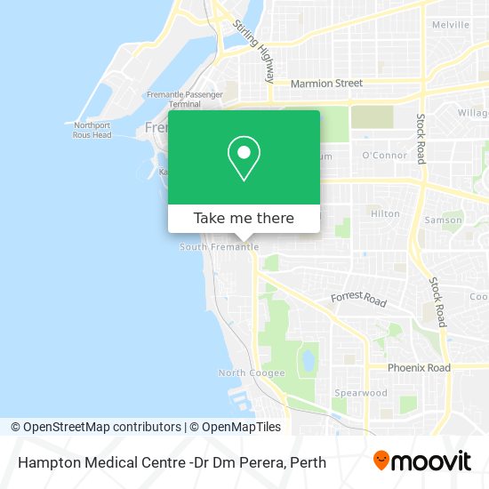 Hampton Medical Centre -Dr Dm Perera map