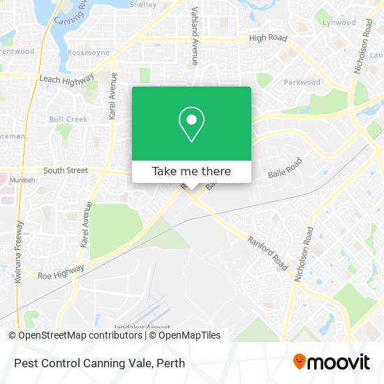 Pest Control Canning Vale map