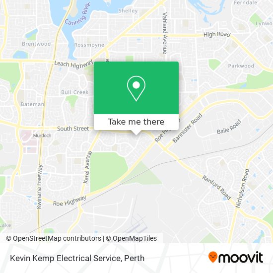 Kevin Kemp Electrical Service map