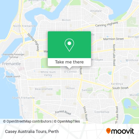 Casey Australia Tours map