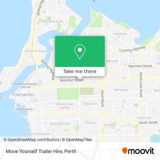 Move Yourself Trailer Hire map