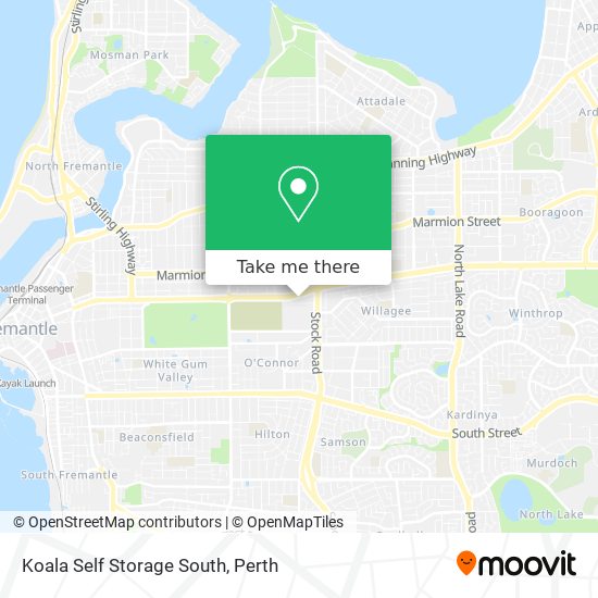 Koala Self Storage South map