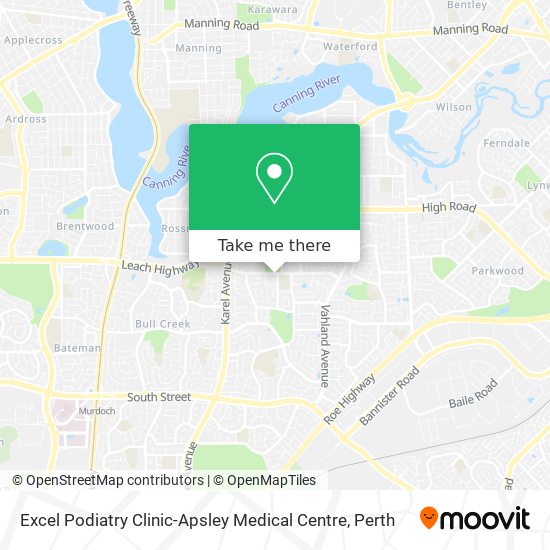 Excel Podiatry Clinic-Apsley Medical Centre map