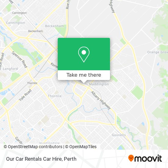 Our Car Rentals Car Hire map