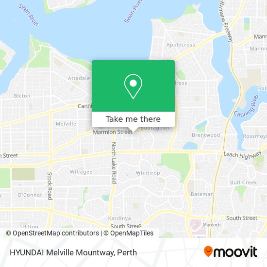 HYUNDAI Melville Mountway map