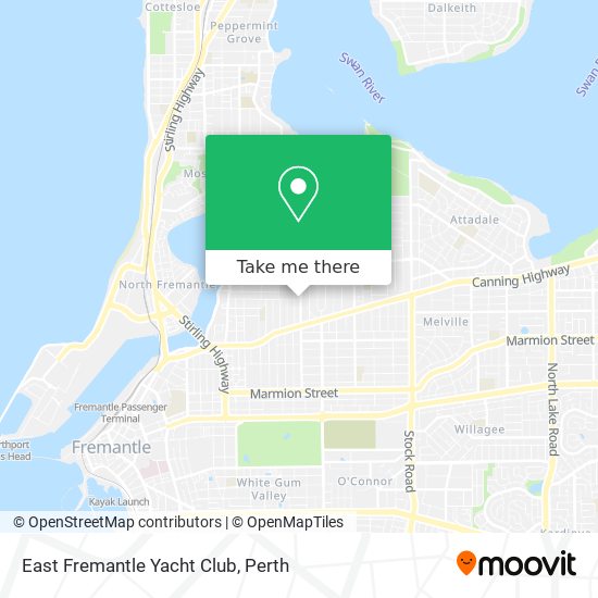 East Fremantle Yacht Club map