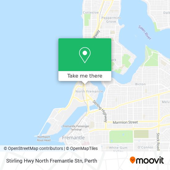 Stirling Hwy North Fremantle Stn map