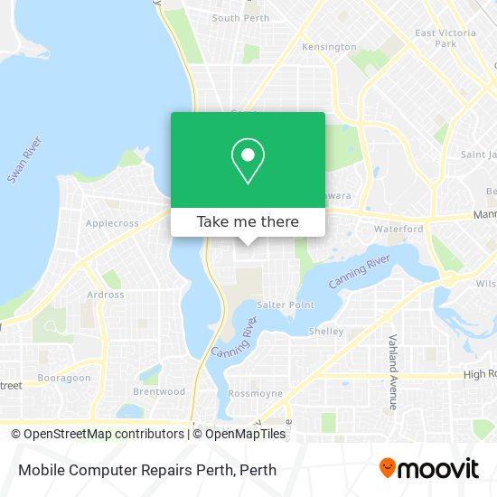 Mobile Computer Repairs Perth map