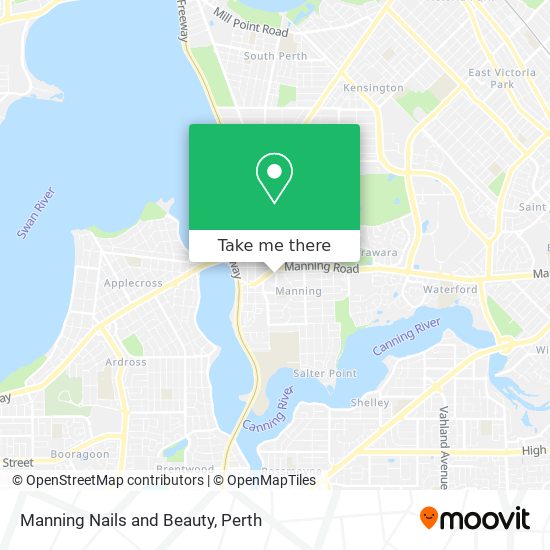 Manning Nails and Beauty map