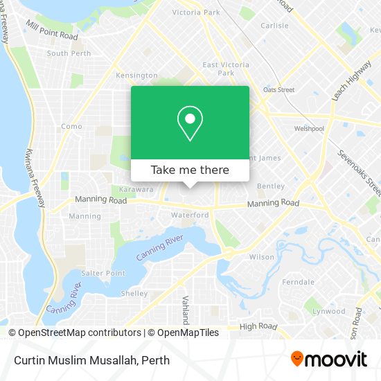 Curtin Muslim Musallah map