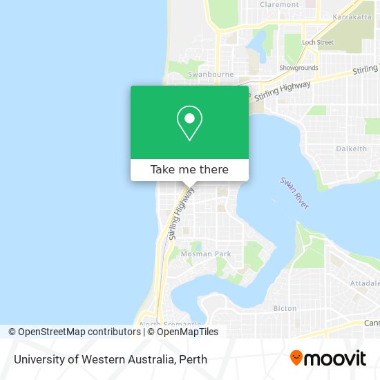 University of Western Australia map