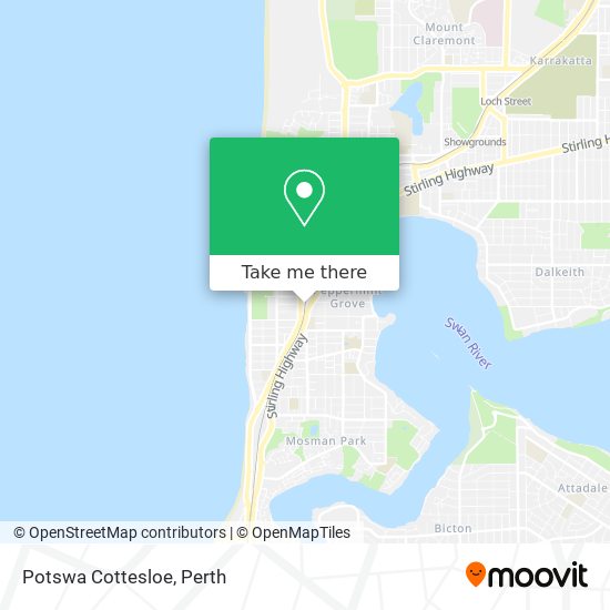 Mapa Potswa Cottesloe