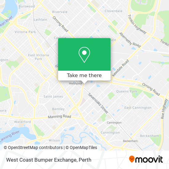 West Coast Bumper Exchange map
