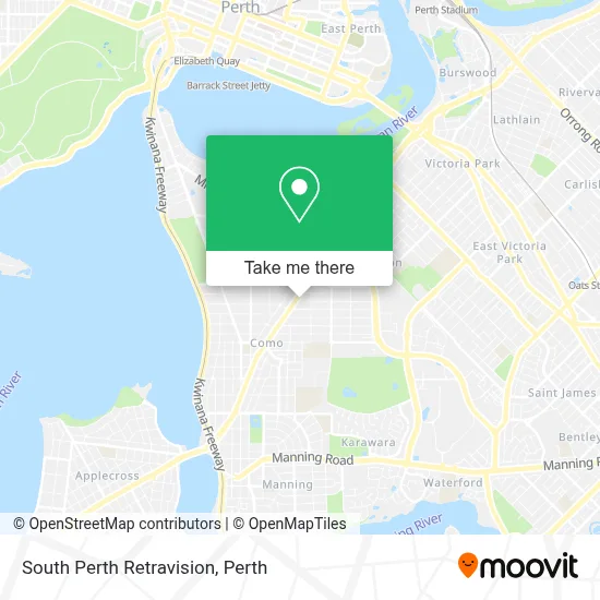 Mapa South Perth Retravision