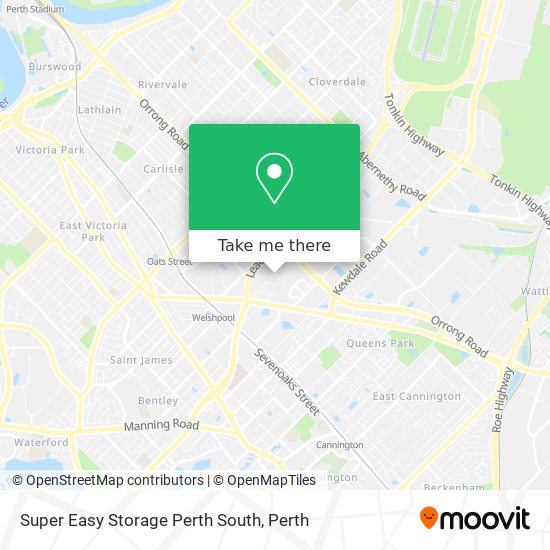 Super Easy Storage Perth South map