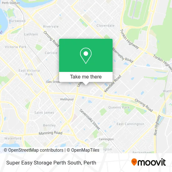 Mapa Super Easy Storage Perth South