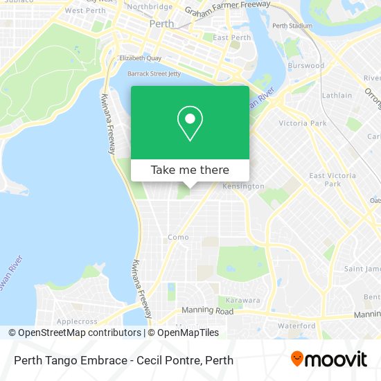 Perth Tango Embrace - Cecil Pontre map