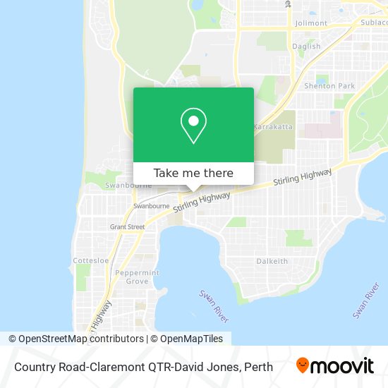 Country Road-Claremont QTR-David Jones map
