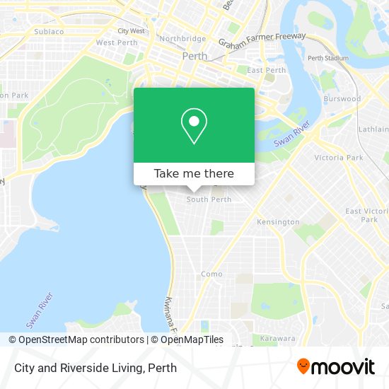 City and Riverside Living map