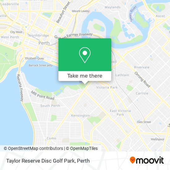 Mapa Taylor Reserve Disc Golf Park