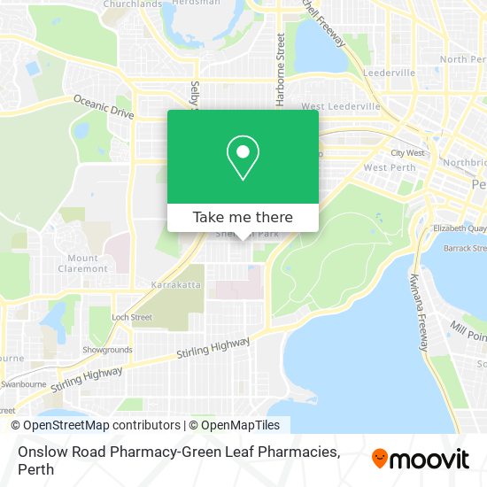 Onslow Road Pharmacy-Green Leaf Pharmacies map