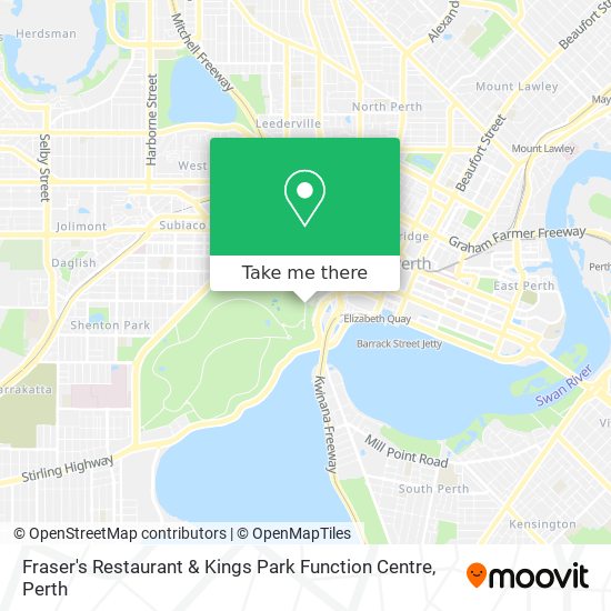 Mapa Fraser's Restaurant & Kings Park Function Centre