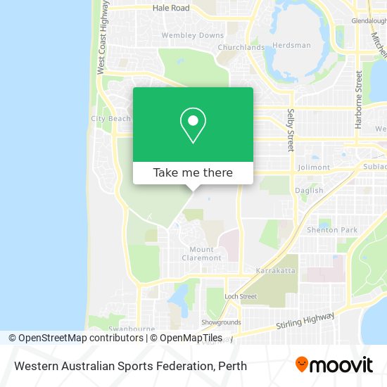 Western Australian Sports Federation map
