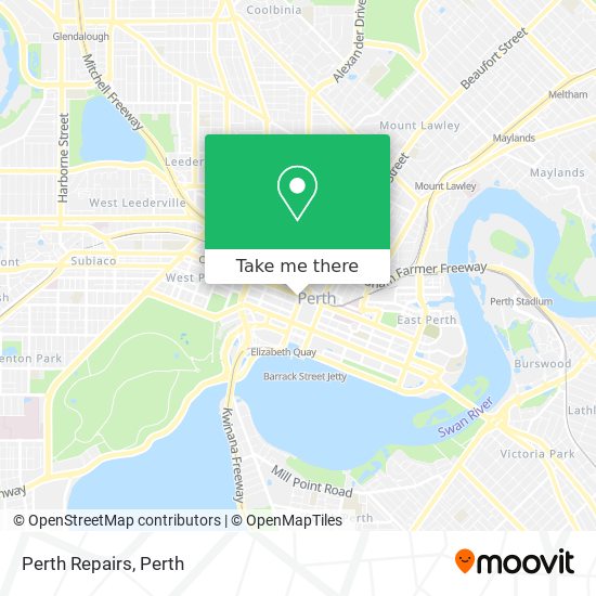 Perth Repairs map
